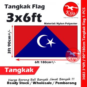Tangkak Flag Bendera Daerah Johor #90*180cm #3*6ft #Tangkak #Flag #Nylon #Polyester #3683