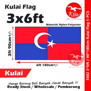 Kulai Flag Bendera Daerah Johor #90*180cm #3*6ft #Kulai #Flag #Nylon #Polyester #3682